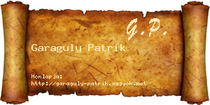 Garaguly Patrik névjegykártya